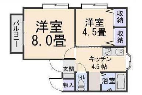 メゾン瀬理奈Ｂ棟の物件間取画像